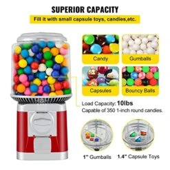Mophorn Gumball Machine, 1-inch Candy Vending Machine, Commercial Gumball Vending Machine With Adjustable Candy Outlet Size, Metal Gumball Dispenser Machine For Home, Gaming Stores -Peugeot Shop 51DmJS5DoJL