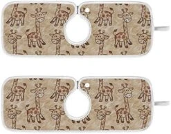 Kcldeci 2 Pack Faucet Mat Splash Guard For Kitchen Sink,Cute Safari Wild Giraffe 23x5 Inch Faucet Handle Drip Catcher Tray Absorbent Mat Fast Dry Mat For Kitchen, Bathroom -Peugeot Shop 51DnL4UFUlL. AC 1