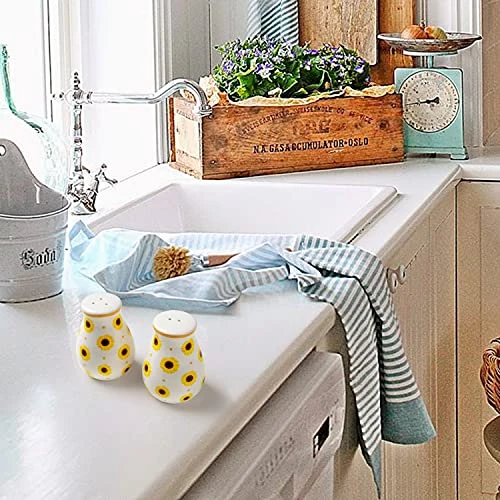 Unflower Salt And Pepper Shaker Set In Decorative Sunflower Box-Sunflower Décor - Sunflower Kitchen -Yellow And White Salt And Pepper Shakers 5 Unflower Salt And Pepper Shaker Set In Decorative Sunflower Box-Sunflower Décor - Sunflower Kitchen -Yellow And White Salt And Pepper Shakers - Image 5