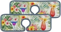 15" Microfiber Cloth Kitchen Faucet Absorbent Mat Splash Guard Drip Water Catcher Countertop Drying Protector Pads Faucet Behind For Bedroom Farmhouse Tropical Flower Plant Leaf 4PCS -Peugeot Shop 51E1wDCU4ZL. AC