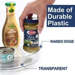 Lazy Susan Organizers, 4 Pack 10.6” Clear Lazy Susan Turntable For Kitchen, Cabinet, Fridge, Pantry, Countertop, Bathroom Storage 12 Lazy Susan Organizers, 4 Pack 10.6” Clear Lazy Susan Turntable For Kitchen, Cabinet, Fridge, Pantry, Countertop, Bathroom Storage -Peugeot Shop 51EPBprkwiL