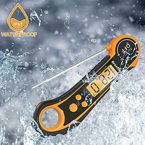 Rexfire Digital Meat Thermometer For Cooking Waterproof Instant Read Food Thermometer With Backlight, Built-in Magnet, Calibration, And Long Foldable Probe For Kitchen Deep Fry Grill BBQ Candy 4 Rexfire Digital Meat Thermometer For Cooking Waterproof Instant Read Food Thermometer With Backlight, Built-in Magnet, Calibration, And Long Foldable Probe For Kitchen Deep Fry Grill BBQ Candy - Image 4