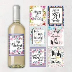GSS Designs 30th Birthday Wine Beer Bottle Label Stickers -Pack Of 6 -Funny Birthday Party Decoration Stickers (WBS-001) -Peugeot Shop 51EnP5E9mdL