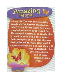 Easel Print With Magnet "Amazing People" 4.9 X 3.6 In., Perfect "Thank You," Birthday, Christmas, Or "Thinking Of You" Gift For A Friend, Teacher, Or Loved One