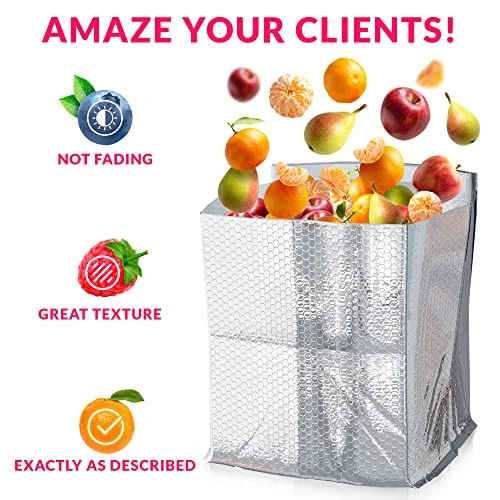 Foil Insulated Box Liners 12" X 12" X 5.5", Pack Of 25 Silver Insulated Shipping Boxes For Frozen Food, Odorless Insulated Shipping Containers, Leakproof Cold Shipping Boxes For Frozen Fish, Meat 5 Foil Insulated Box Liners 12" X 12" X 5.5", Pack Of 25 Silver Insulated Shipping Boxes For Frozen Food, Odorless Insulated Shipping Containers, Leakproof Cold Shipping Boxes For Frozen Fish, Meat - Image 5