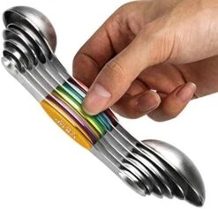 Magnetic Measuring Spoons Set Of 6 Stainless Steel Dual Sided Stackable Teaspoon For Measuring Dry And Liquid Ingredients 7 Magnetic Measuring Spoons Set Of 6 Stainless Steel Dual Sided Stackable Teaspoon For Measuring Dry And Liquid Ingredients -Peugeot Shop 51Et7OCaqVL. AC