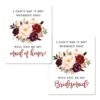 Elegant Floral Bridesmaid Proposal Labels | Will You Be My Bridesmaid Wine Labels | Bridesmaid And Maid Of Honor Gift Box Labels| I Can’t Say I Do Without You Maid Of Honor Labels