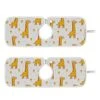 Kcldeci 2 Pack Faucet Mat Splash Guard For Kitchen Sink,Giraffe Blinked 14x5 Inch Faucet Handle Drip Catcher Tray Absorbent Mat Fast Dry Mat For Kitchen, Bathroom