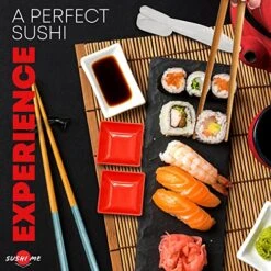 Sushi Making Kit - Sushi Kit For Home Includes Sushi Roller, Sushi Bazooka, Avocado Slicer, Sushi Knife, Sushi Bamboo Rolling Mat, Chop Sticks Pack Reusable, Best Sushi Maker Kit -Peugeot Shop 51EzJZl1HwL