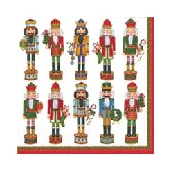 Nutcracker Parade Paper Luncheon Napkins In White - Two Packs Of 20