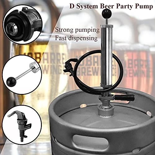 LUCKEG Beer Party Pump With Picnic Tap 8 Inch US Sankey D System Beer Keg Tap With Lever Handle For American Beer Brewing Equipment System 5 LUCKEG Beer Party Pump With Picnic Tap 8 Inch US Sankey D System Beer Keg Tap With Lever Handle For American Beer Brewing Equipment System - Image 5