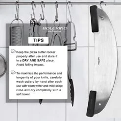 20" High Carbon Stainless Steel Pizza Cutter Rocker With Non-slip Handle, Premium Knife Tools For Pizza And Bread, Professional Pizza Oven Accessories, Rocker Pizza Knife For Commercial, Home 10 20" High Carbon Stainless Steel Pizza Cutter Rocker With Non-slip Handle, Premium Knife Tools For Pizza And Bread, Professional Pizza Oven Accessories, Rocker Pizza Knife For Commercial, Home -Peugeot Shop 51FESgtiTtL