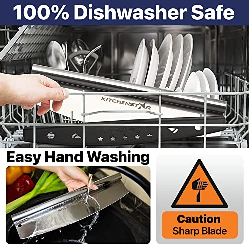 16" Pizza Cutter By KitchenStar | Sharp Stainless Steel Slicer Knife - Rocker Style W Blade Cover | Chop And Slices Perfect Portions + Dishwasher Safe - Premium Pizza Accessories 5 16" Pizza Cutter By KitchenStar | Sharp Stainless Steel Slicer Knife - Rocker Style W Blade Cover | Chop And Slices Perfect Portions + Dishwasher Safe - Premium Pizza Accessories - Image 5