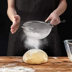 9" Large Mesh Strainer, Stainless Steel 18/8 Extra Fine Quinoa Sieve, With Solid Sturdy Handle, Flour Filter With Wider Hook 8 9" Large Mesh Strainer, Stainless Steel 18/8 Extra Fine Quinoa Sieve, With Solid Sturdy Handle, Flour Filter With Wider Hook -Peugeot Shop 51FFYY3k7UL