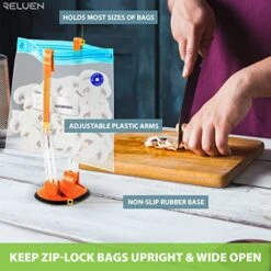 Baggy Rack Stands, 6 Pack, Adjustable Hands Free Clips For Food Storage Bags Plastic Freezer Bags, Bag Holders -Peugeot Shop 51FISgx02VL