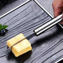 Wide Butter Spreader Knife Set 4-Piece Stainless Steel Cheese Knife Serrated Edge Sandwich Condiment Jam Bread Cream Knives 7.8-inch -Peugeot Shop 51FLinNV39L