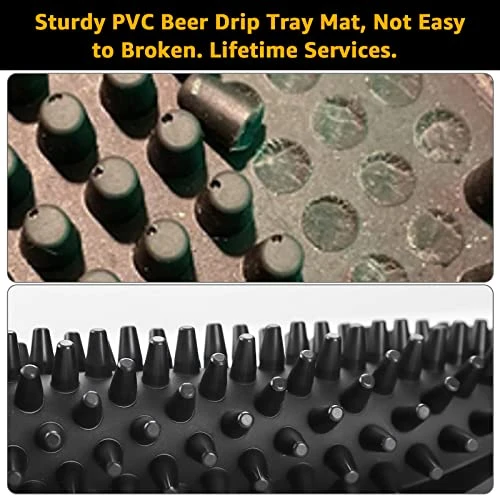 Hgkeke Beer Tower Drip Tray PVC Spill Mat Kegerator Tower Drip Tray Thick Bar Service Mat Non-Slip Spill Pad Safe Use Beer Tower Drip Tray Beer Coffee Service Mat Counter Top Drip Tray Cup Drying Mat 3 Hgkeke Beer Tower Drip Tray PVC Spill Mat Kegerator Tower Drip Tray Thick Bar Service Mat Non-Slip Spill Pad Safe Use Beer Tower Drip Tray Beer Coffee Service Mat Counter Top Drip Tray Cup Drying Mat - Image 3