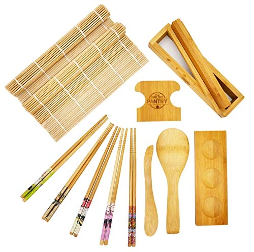 Sushi And Maki Making Kit - With Sushi Rolling Mat, Bamboo Maki Mold And Japanese Sauce Tray. Plus Chopsticks And Spreader Paddles. The Set For Sushi Lovers. 1 Sushi And Maki Making Kit - With Sushi Rolling Mat, Bamboo Maki Mold And Japanese Sauce Tray. Plus Chopsticks And Spreader Paddles. The Set For Sushi Lovers.