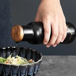 2 Pack Ceramic Oil And Vinegar Soy Sauce Maple Syrup Dispenser Bottle For Kitchen 380ml (Black) 10 2 Pack Ceramic Oil And Vinegar Soy Sauce Maple Syrup Dispenser Bottle For Kitchen 380ml (Black) -Peugeot Shop 51FebDHWErL