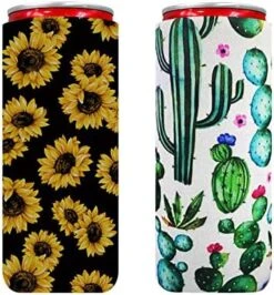 Trump 2024 Take America Back 2pcs Slim Can Cooler,Neoprene Beer Cooler Beer Holders Perfect For 12oz Slim Cans Like Red Bull, White Claw, Slim Beer And Spiked Seltzer Water (Red 2) -Peugeot Shop 51FfKKvwzoL. AC