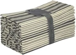 Salsa Stripe Cloth Napkins - 12 Pack - Luncheon Brunch Dinner Table Napkins - 100% Cotton Everyday Harvest Autumn Fall Orange Holiday - Reusable Washable Oversized - 20x20- Red Rust Multi -Peugeot Shop 51FgkXHQImL. AC