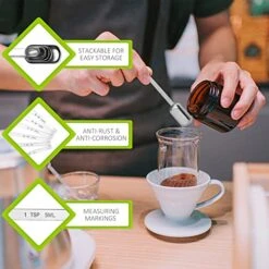 1 Teaspoon(1Tsp | 5 ML | 5 Cc | 1/3 Tablespoon) Single Measuring Spoon, Stainless Steel Individual Spoons, Long Handle Spoons Only -Peugeot Shop 51FjX3WowDL