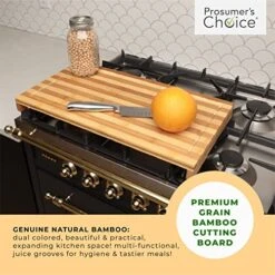 Bamboo Large Cutting Boards | Stovetop Cover With Juice Grooves For Kitchen | Large Wooden Butcher Block For Turkey, Meat, Vegetables, BBQ With Adjustable Legs, 11 X 21.25
