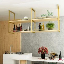 Ceiling Decoration Ceiling Shelf, Restaurant Hanger Shelf Art Wall Cabinet Wall Shelf Flower Stand 80/100/120cm (Size : 100X30X50CM) -Peugeot Shop 51FoIhJGpuL