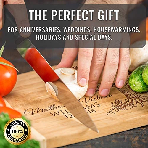 Housewarming Present For New Apartment, Cutting Board Personalized | 13.5x11.5 | 12 Designs & 2 Sizes, Wedding Gifts For The Couples - 2 Tone Block Board #G 5 Housewarming Present For New Apartment, Cutting Board Personalized | 13.5x11.5 | 12 Designs & 2 Sizes, Wedding Gifts For The Couples - 2 Tone Block Board #G - Image 5