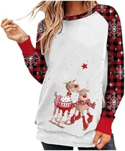 Sweatshirts For Women Loose Fit Fall Crew Neck Sweatshirts Long Sleeve Christmas Print Fashion Pullover Top Fall Clothes -Peugeot Shop 51Fv0SEFhAL. AC