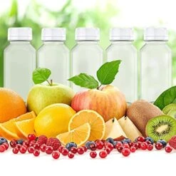 10 Pcs 5 Ounce Juice Bottles Plastic Milk Bottles Bulk Beverage Containers With Tamper Evident Caps Lids White For Milk, Juice, Drinks And Other Beverage Containers -Peugeot Shop 51Fv67e0MjL