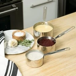 Ss Steel Measuring Pan Scoop, 2 Cups | Dry Or Liquid | Baking Or Cooking | Perfect For Feeding Pets, Cat Dog Food, Bird Seed, Etc. | Dishwasher Safe -Peugeot Shop 51G1juRE6OS