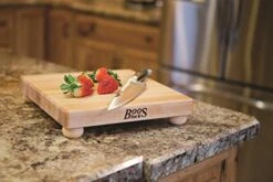 Lock B12S Maple Wood Edge Grain Cutting Board With Feet, 12 Inches Square, 1.5 Inches Thick -Peugeot Shop 51G2vUKibzL