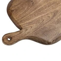 Wooden Cutting Board With Handle | Mango Wood Leaf Shape | Chopping, Prep, Serve Board | Charcuterie Platter - 17" X 10.5" -Peugeot Shop 51G4e0b0jwL