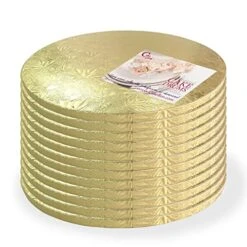 Cakebon Cake Drums Round 14 Inches - (Gold, 1-Pack) - Sturdy 1/2 Inch Thick - Professional Smooth Straight Edges -Peugeot Shop 51G4fo5ieGL