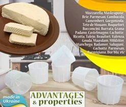 PetriStor 6 Pcs Cheesemaking Kit Punched Сheese Mold Press Strainer Cheese Basic Cheese Mold 0.46 Gallon Set Of 6 Pieces -Peugeot Shop 51G6HctTWGL