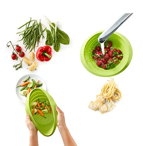 Lekue Collapsible Colander, Green 2 Lekue Collapsible Colander, Green - Image 2
