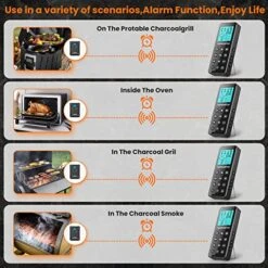 Wireless Meat Thermometer,300FT Digital Wireless Meat Thermometer With Alarm Function For The Oven, Grill, Kitchen (Wireless Thermometer) 12 Wireless Meat Thermometer,300FT Digital Wireless Meat Thermometer With Alarm Function For The Oven, Grill, Kitchen (Wireless Thermometer) -Peugeot Shop 51G8MyrF5UL