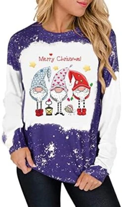 Pullover Sweatshirts For Women Fall Fashion Sweatshirts Long Sleeve Christmas Print Plus Size Pullover Top Fall Clothes -Peugeot Shop 51GAGa MDlL. AC