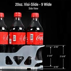 Visi-Slide 20oz (Pack Of 2) Soda Beverage Dispenser, Gravity Fed Glide For Coolers, Commercial Refrigerator, Cold Vaults, Soda Can Organizer, Drink Bottle Dispenser -Peugeot Shop 51GAON40oGL