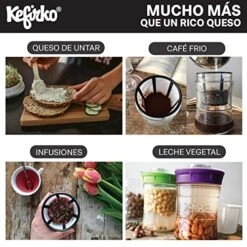 Kefirko Complete Kefir Cheese Maker Kit - Easily Make Kefir Cheese, Yogurt, Mozzarella At Home (1.4 Litres) (Blue) -Peugeot Shop 51GBzdMSTCL