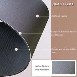 Faucet Mat For Kitchen Sink Long Splash Catcher Mat Faucet Drip Catcher Super Water Absorbent Pad Fast Drying Mat On Countertop Diatomite Grey -Peugeot Shop 51GDGgl7BZL