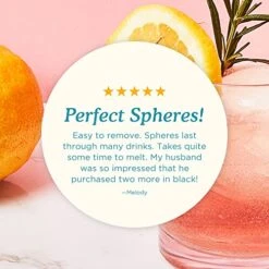 Set Of 2 Silicone Ice Sphere Molds, Stackable 2.5-Inch Ice Ball Maker, Keep Drinks Colder Longer With Less Dilution, Leak-free, Easy-Release, Black 12 Set Of 2 Silicone Ice Sphere Molds, Stackable 2.5-Inch Ice Ball Maker, Keep Drinks Colder Longer With Less Dilution, Leak-free, Easy-Release, Black -Peugeot Shop 51GFW9UgRaL