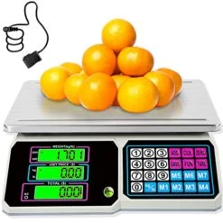 Price Computing Scale, MEIYA Digital Food Commercial Meat Deli Scale 66lb/30kg, Electronic Scale For Farmers Markets, Retail Outlets, Supermarkets, Upgrade Lead-Acid Battery, Stainless Steel Platform… -Peugeot Shop 51GHryR41JL 1