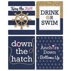 Big Dot Of Happiness Last Sail Before The Veil - Nautical Bridal Shower And Bachelorette Party Gift For Women - Wine Bottle Label Stickers - Set Of 4 -Peugeot Shop 51GKQjryXOL