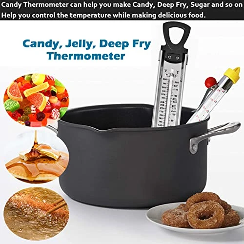 2 Pack Candy Thermometer With Pot Clip, Sugar Syrup Jam Jelly Oil Deep Fry Thermometer With Hanging Hook, Stainless Steel Thermometer Kitchen Cooking Thermometer For Food 7 2 Pack Candy Thermometer With Pot Clip, Sugar Syrup Jam Jelly Oil Deep Fry Thermometer With Hanging Hook, Stainless Steel Thermometer Kitchen Cooking Thermometer For Food - Image 7