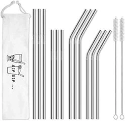 Iware 12-Pack Reusable Stainless Steel Metal Straws With Case - Long Drinking Straws For 30 Oz And 20 Oz Tumblers Yeti Dishwasher Safe - 2 Cleaning Brushes Included 21 Iware 12-Pack Reusable Stainless Steel Metal Straws With Case - Long Drinking Straws For 30 Oz And 20 Oz Tumblers Yeti Dishwasher Safe - 2 Cleaning Brushes Included -Peugeot Shop 51GX5exwPRL. AC
