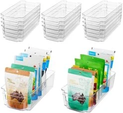 HOOJO Refrigerator Organizer Bins - 8pcs Clear Plastic Bins For Fridge, Freezer, Kitchen Cabinet, Pantry Organization And Storage, BPA Free Fridge Organizer, 12.5" Long -Peugeot Shop 51GaTixBZ0L. AC
