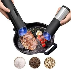 Gravity Electric Salt Or Pepper Grinder, Battery Operated Automatic Pepper Mill With LED Light, Adjustable Coarseness (Black-1 Pack) 16 Gravity Electric Salt Or Pepper Grinder, Battery Operated Automatic Pepper Mill With LED Light, Adjustable Coarseness (Black-1 Pack) -Peugeot Shop 51GcWl9TBkL. AC