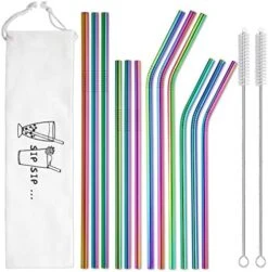 Iware 12-Pack Reusable Stainless Steel Metal Straws With Case - Long Drinking Straws For 30 Oz And 20 Oz Tumblers Yeti Dishwasher Safe - 2 Cleaning Brushes Included 19 Iware 12-Pack Reusable Stainless Steel Metal Straws With Case - Long Drinking Straws For 30 Oz And 20 Oz Tumblers Yeti Dishwasher Safe - 2 Cleaning Brushes Included -Peugeot Shop 51Gct7bEcwL. AC